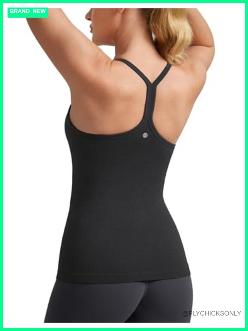 Seamless Racerback Tank Top with Built in Bra Workout Camisole